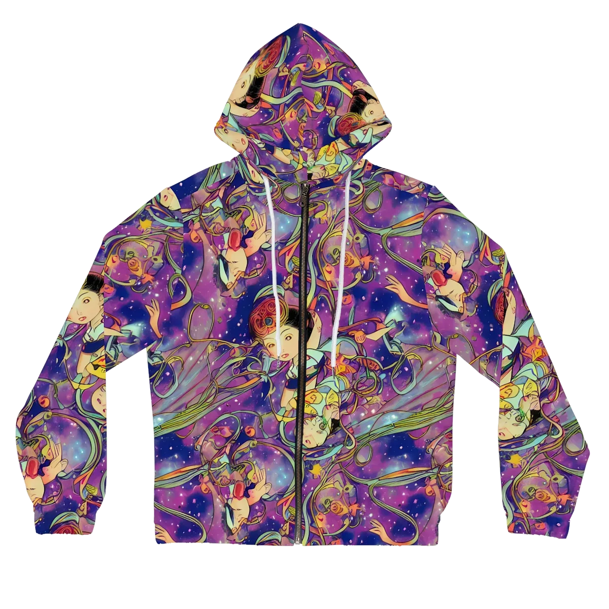 Spiral of Stardust on Women's Full-Zip Hoodie — Front