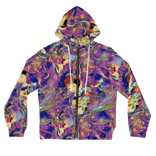 Spiral of Stardust on a Women's Full-Zip Hoodie