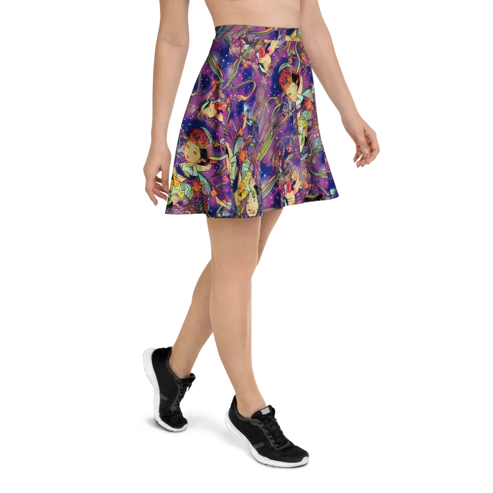 Spiral of Stardust on Skater Skirt — Right