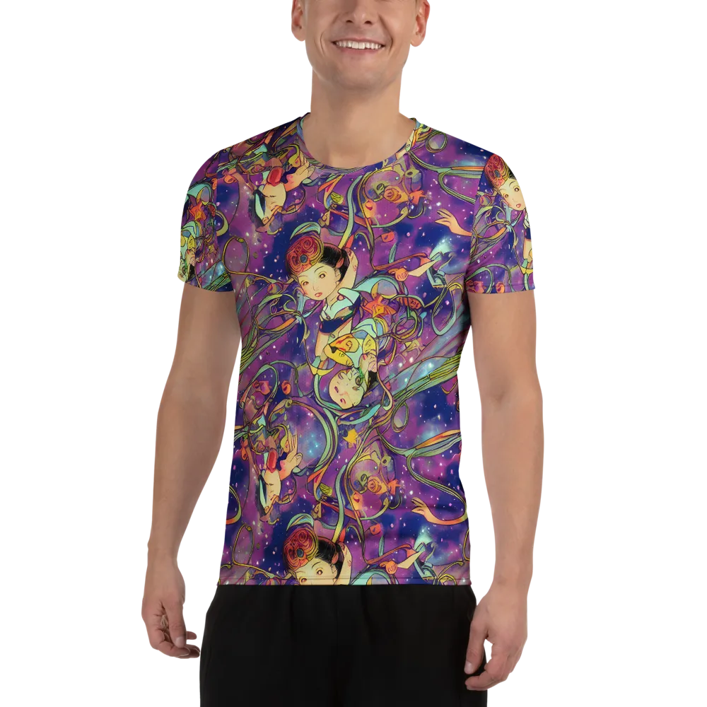 Spiral of Stardust on Men's Athletic T-Shirt — Front