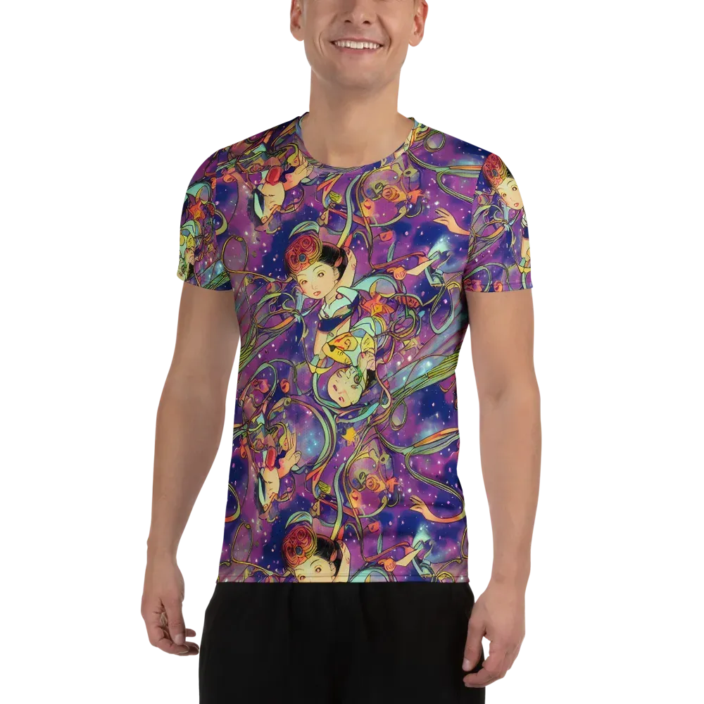 Spiral of Stardust on Men's Athletic T-Shirt — Front
