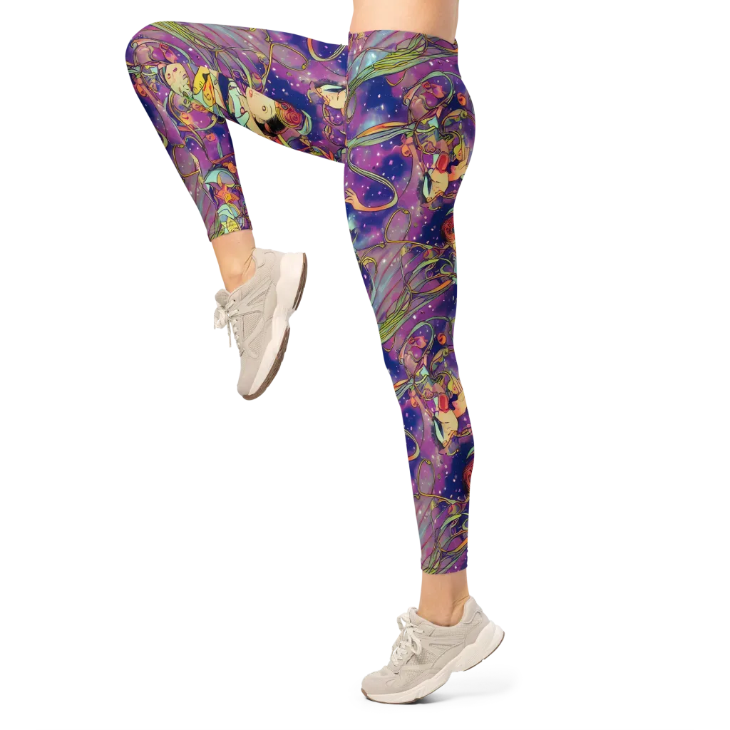 Spiral of Stardust on Leggings — Left