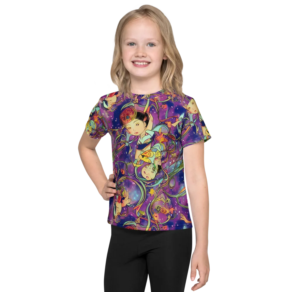 Spiral of Stardust on Kids Crew Neck T-Shirt — Front