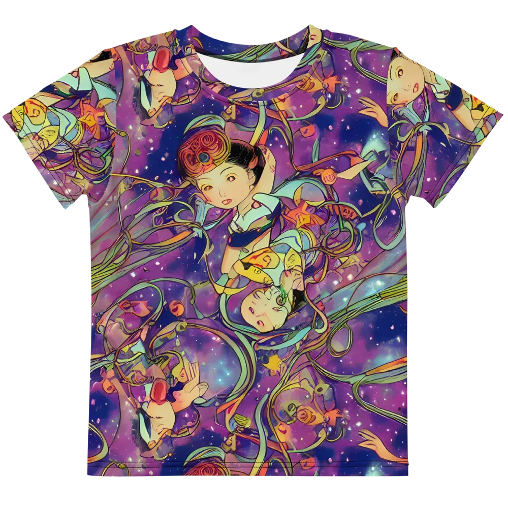 Spiral of Stardust on Kids Crew Neck T-Shirt — Front