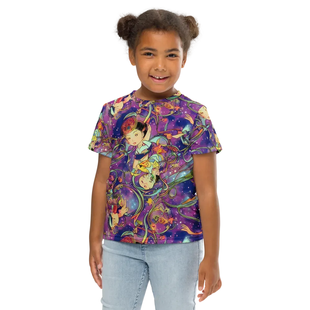 Spiral of Stardust on Kids Crew Neck T-Shirt — Front