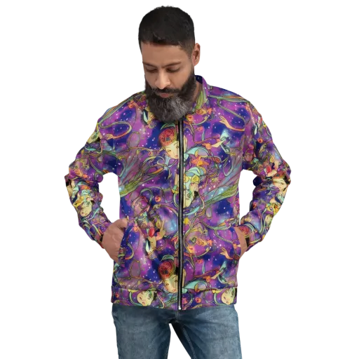 Spiral of Stardust on a Bomber Jacket