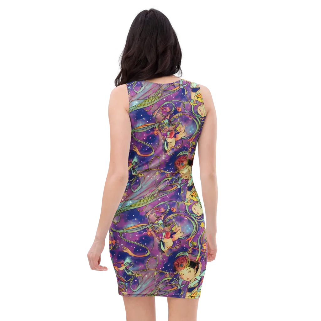 Spiral of Stardust on Bodycon Dress — Back