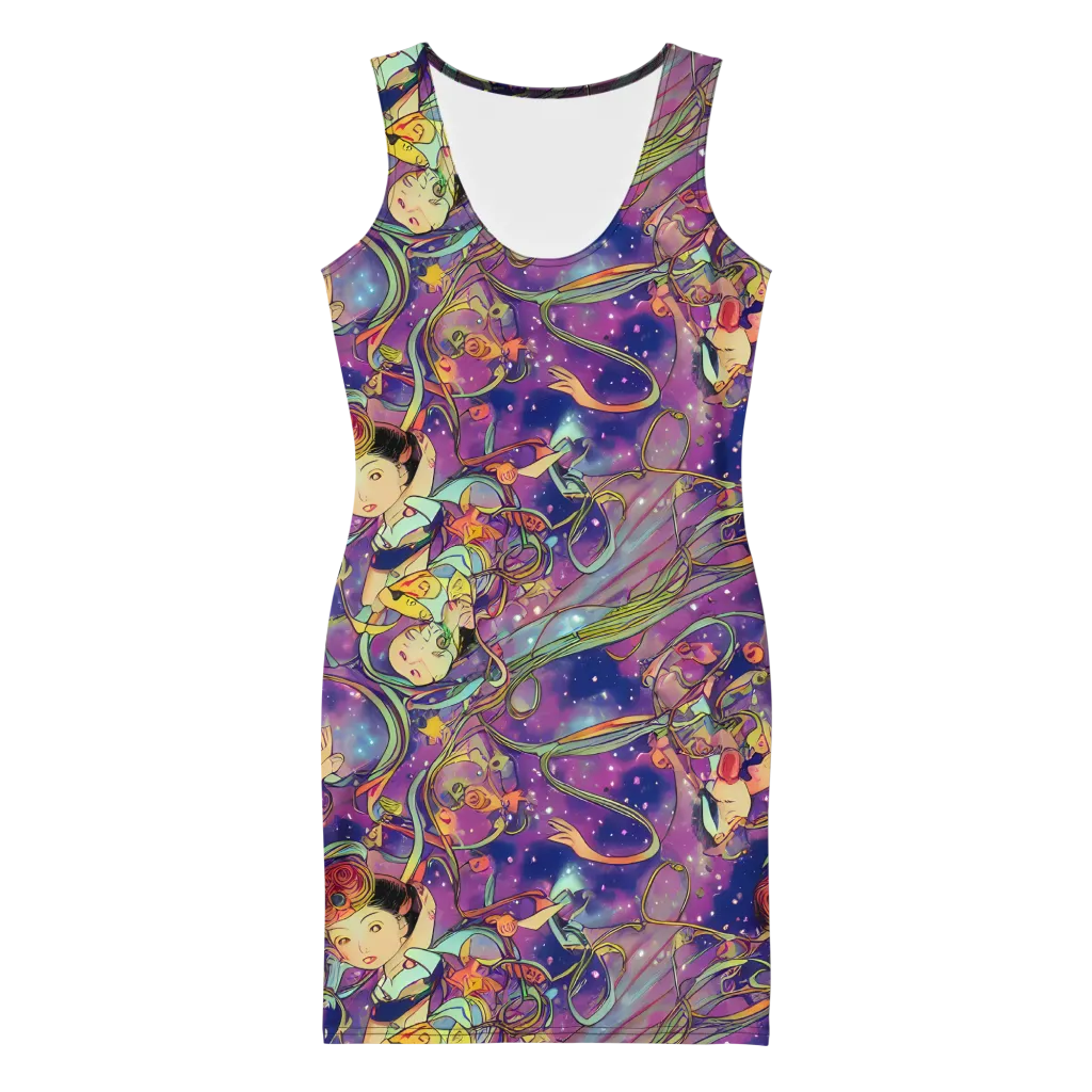 Spiral of Stardust on Bodycon Dress — Front