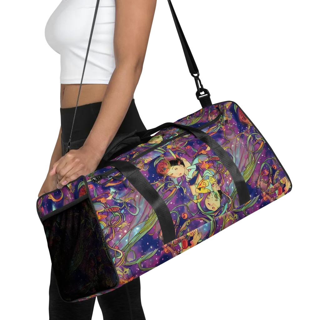 Spiral of Stardust on Duffle Bag — Front