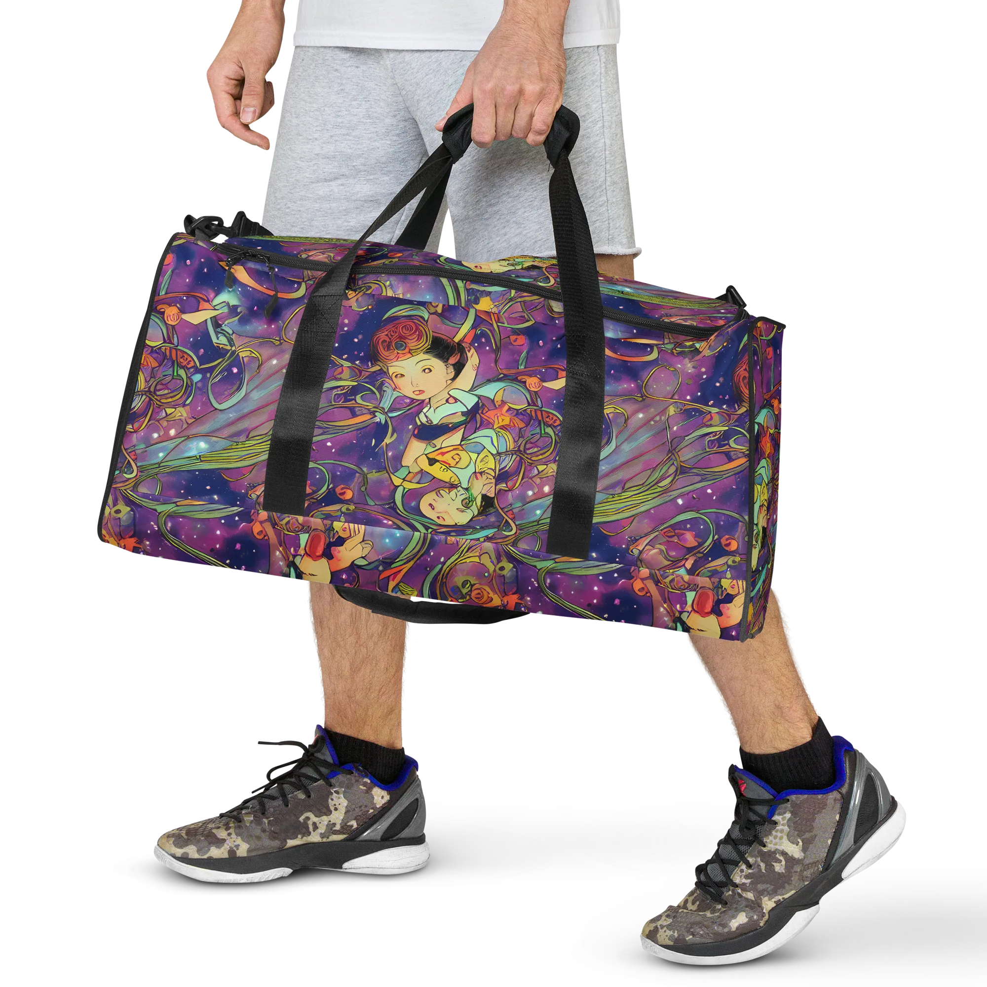 Spiral of Stardust on Duffle Bag — Front