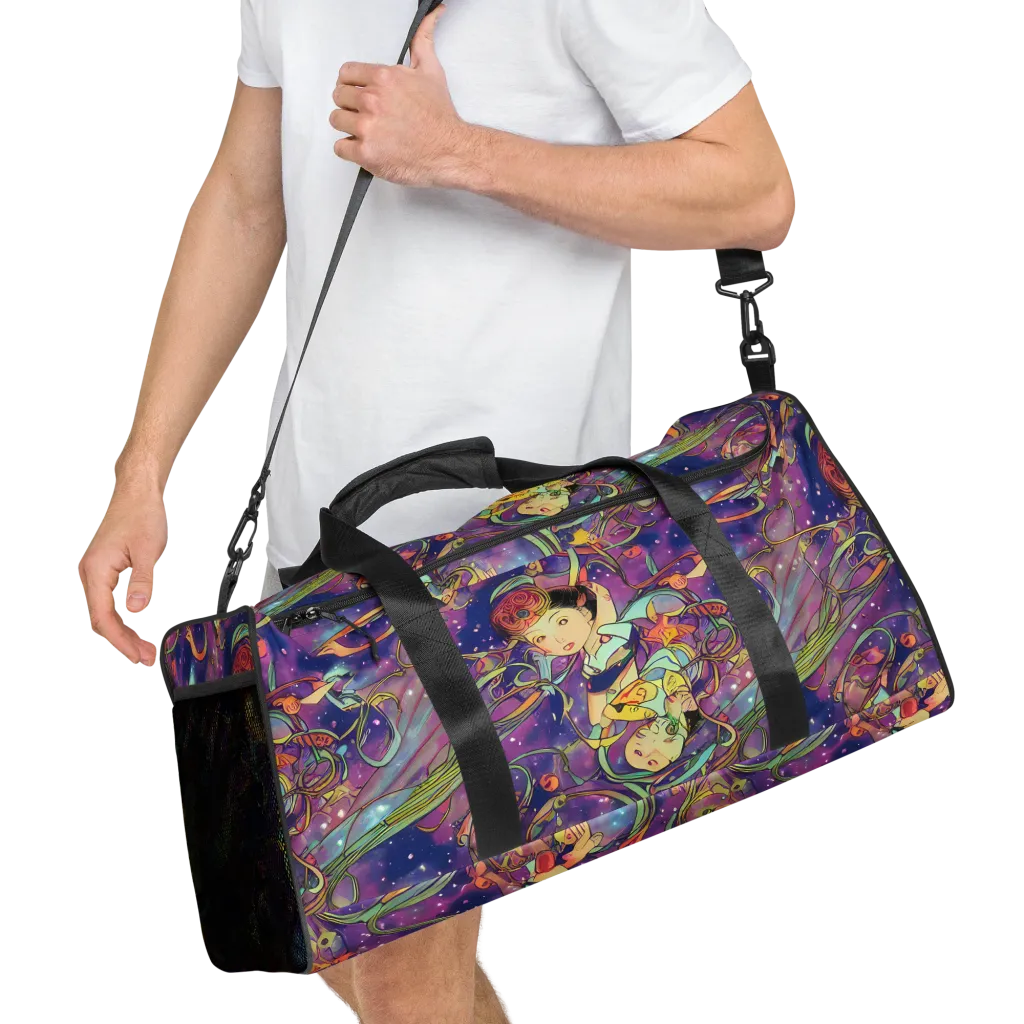 Spiral of Stardust on Duffle Bag — Right Front