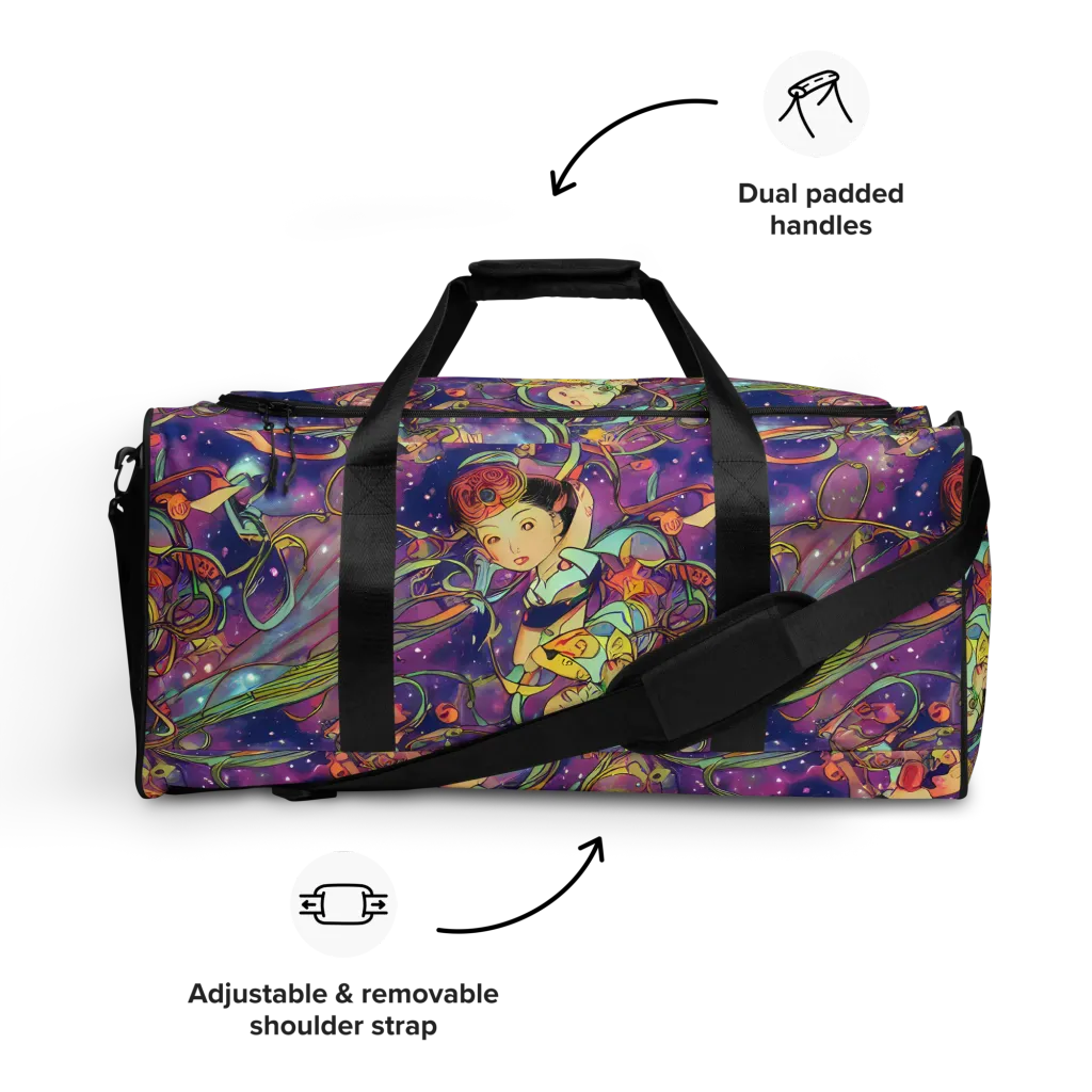 Spiral of Stardust on Duffle Bag — Front