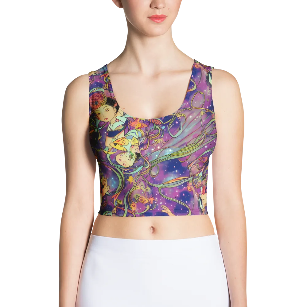 Spiral of Stardust on Crop Top — Front