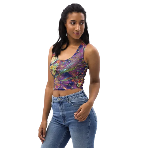 Spiral of Stardust on a Crop Top