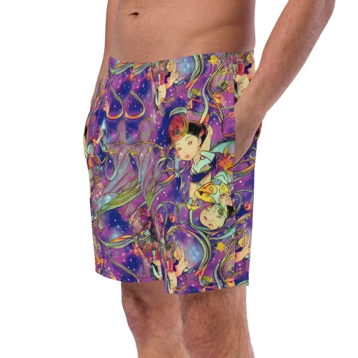 Spiral of Stardust on a Swim Trunks