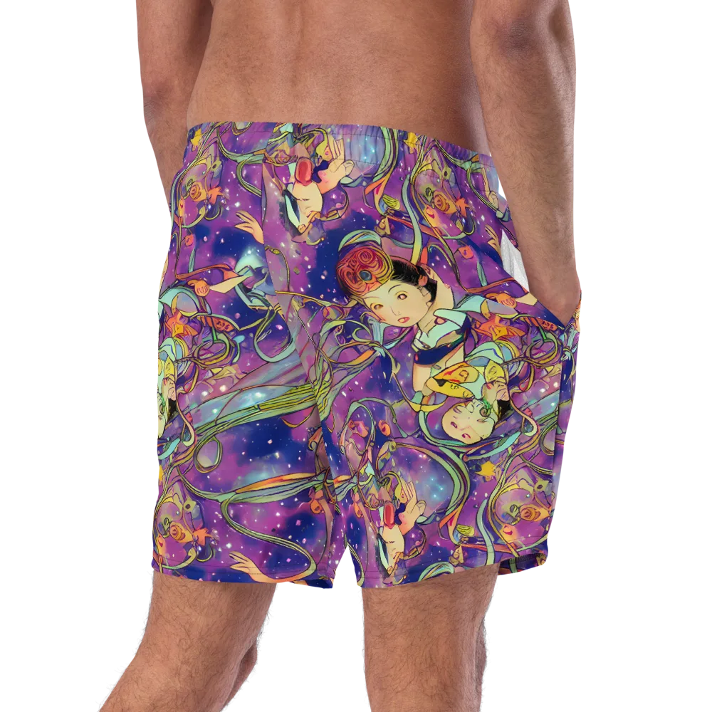 Spiral of Stardust on Swim Trunks — Right Back