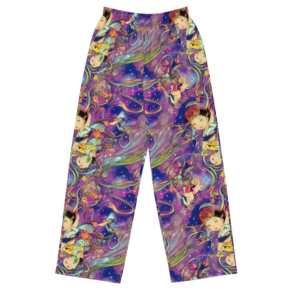 Spiral of Stardust on Wide-Leg Pants — Front