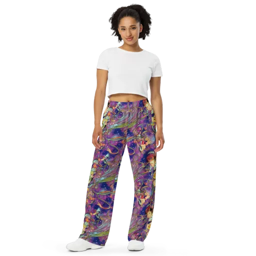 Spiral of Stardust on a Wide-Leg Pants