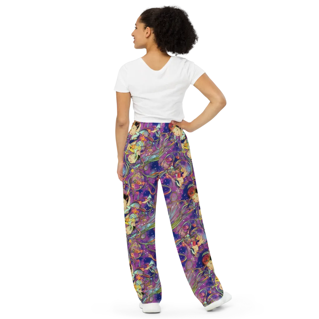Spiral of Stardust on Wide-Leg Pants — Back