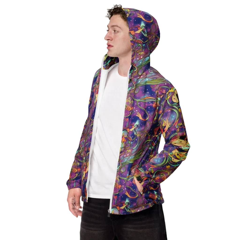 Spiral of Stardust on Men's Windbreaker — Left Front