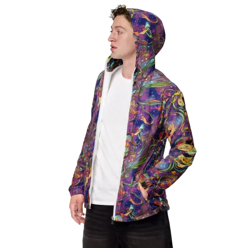 Spiral of Stardust on a Men's Windbreaker