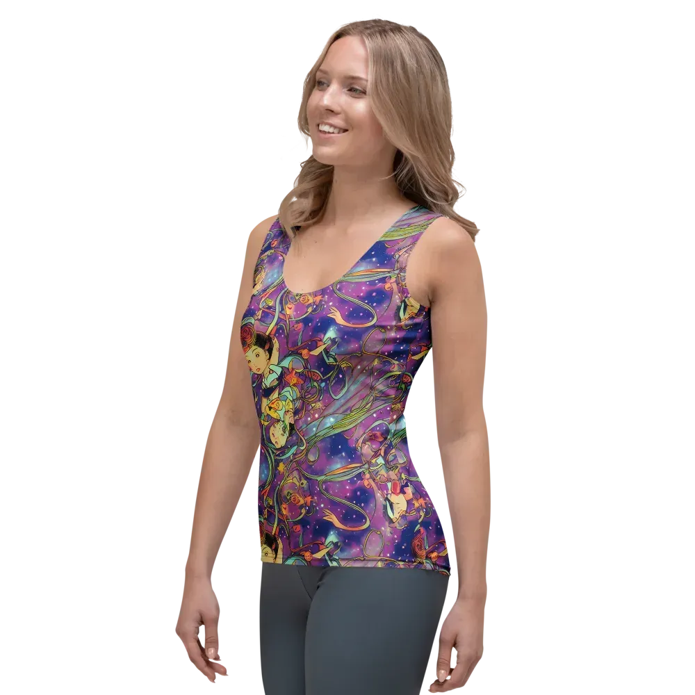Spiral of Stardust on Women's Tank Top — Left Front