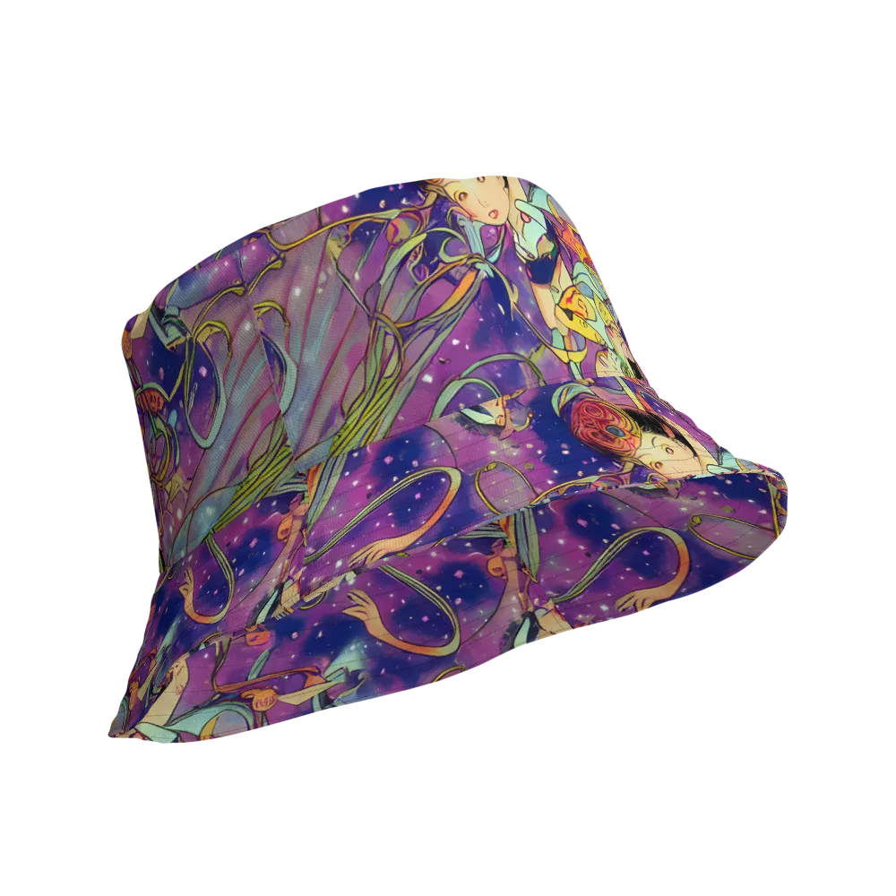 Spiral of Stardust on Reversible Bucket Hat — Product details Outside