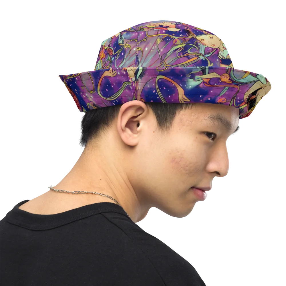 Spiral of Stardust on Reversible Bucket Hat — Right Outside