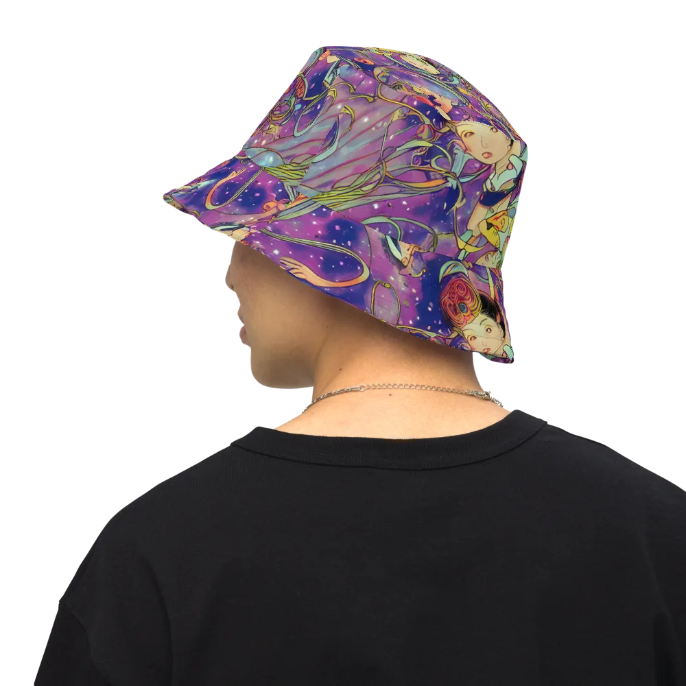 Spiral of Stardust on Reversible Bucket Hat — Back Inside