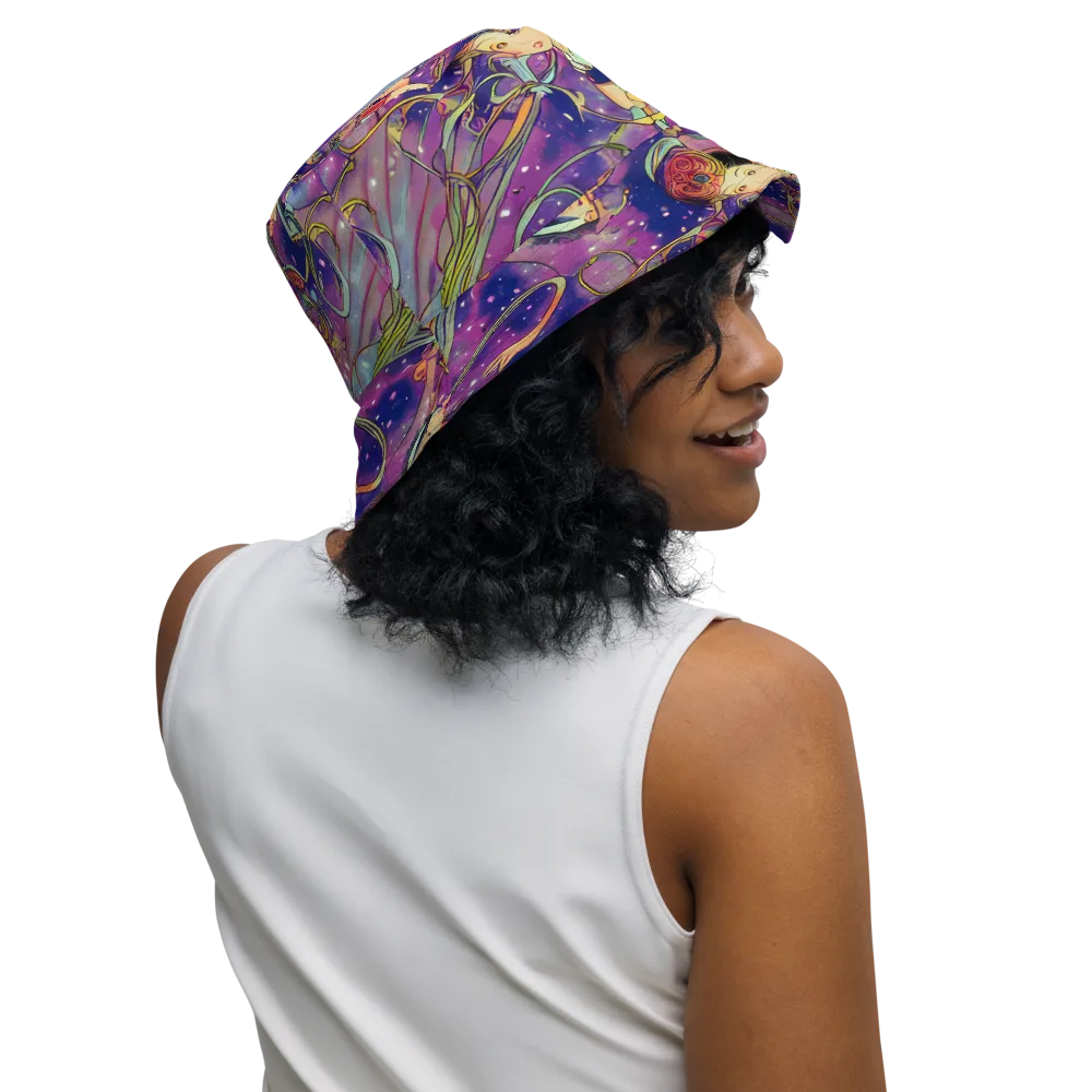 Spiral of Stardust on Reversible Bucket Hat — Right Outside