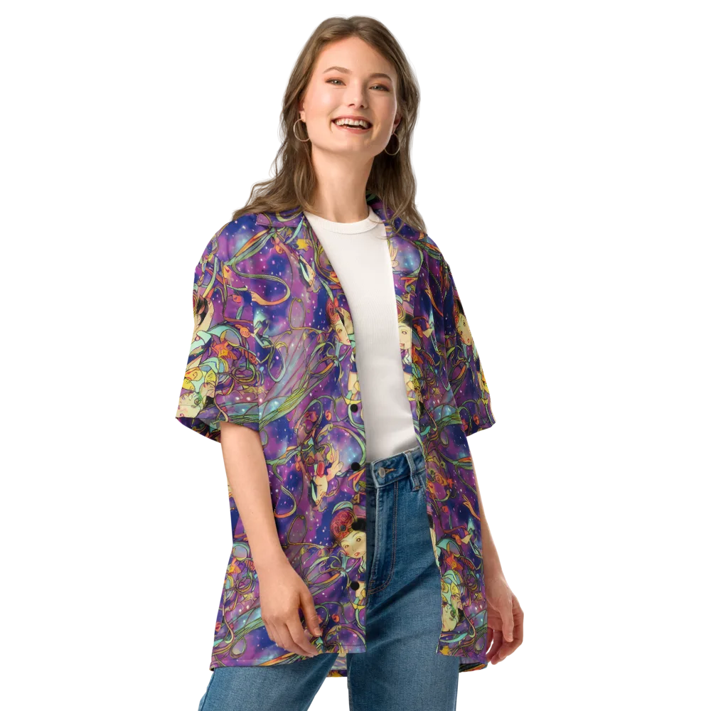 Spiral of Stardust on Button Shirt — Front
