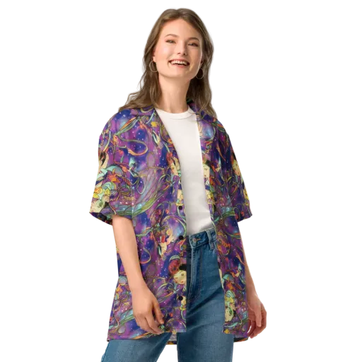Spiral of Stardust on a Button Shirt