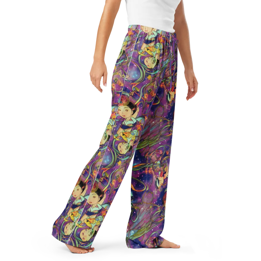 Spiral of Stardust on Women's Pajama Pants — Right Front