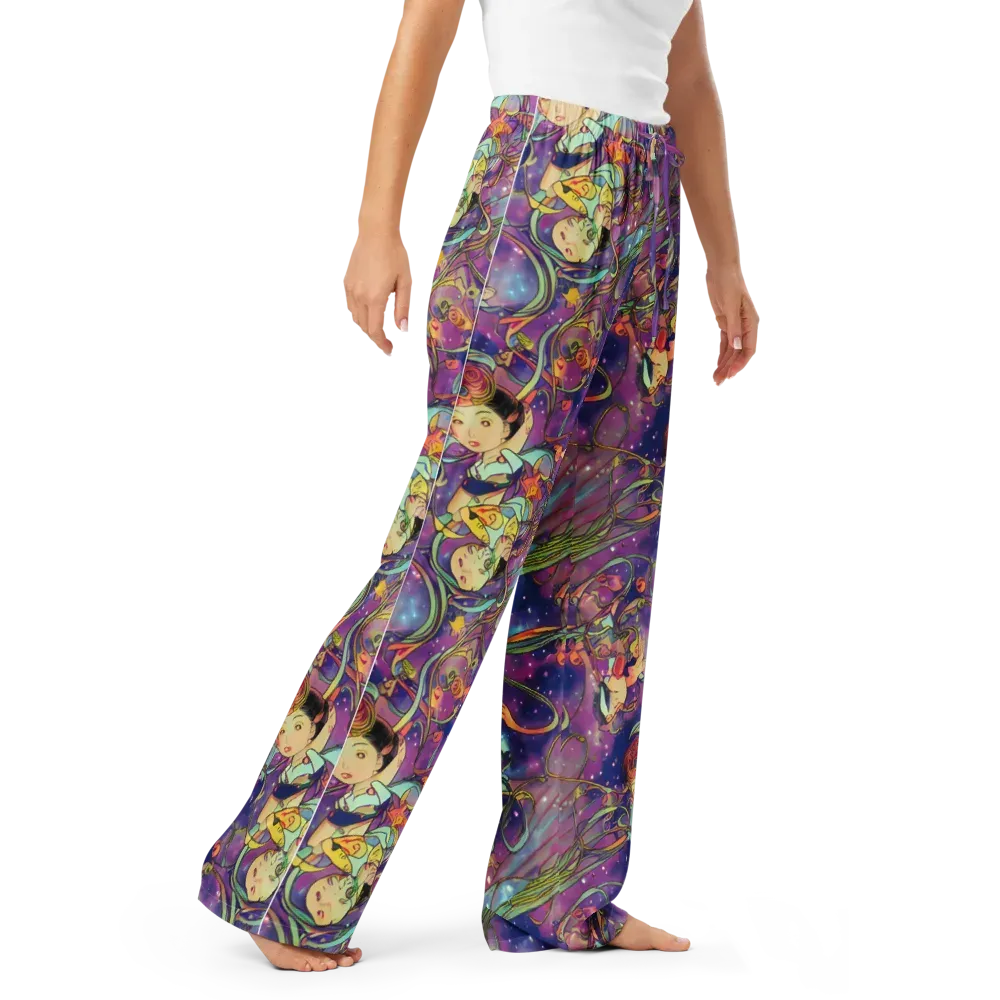 Spiral of Stardust on Women's Pajama Pants — Right Front