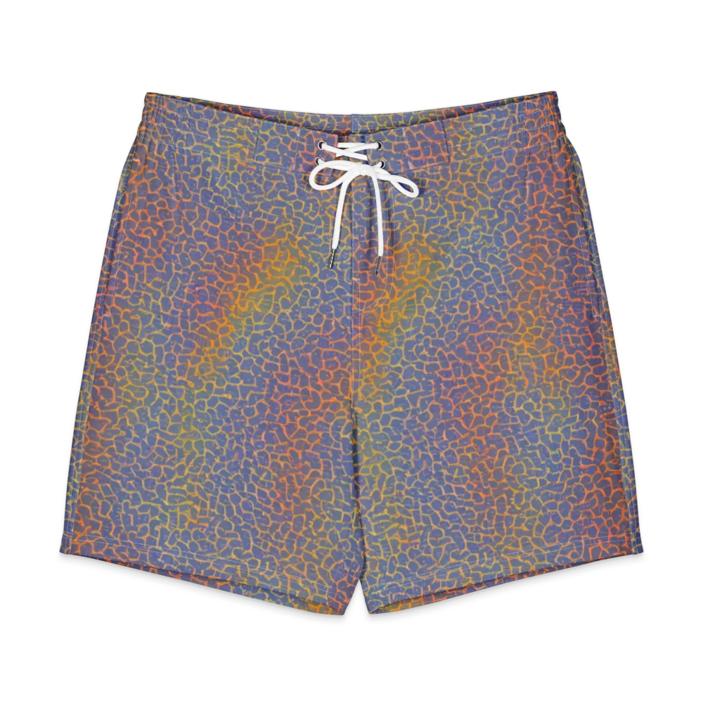 Martian Gridlock on Men's Board Shorts — Front
