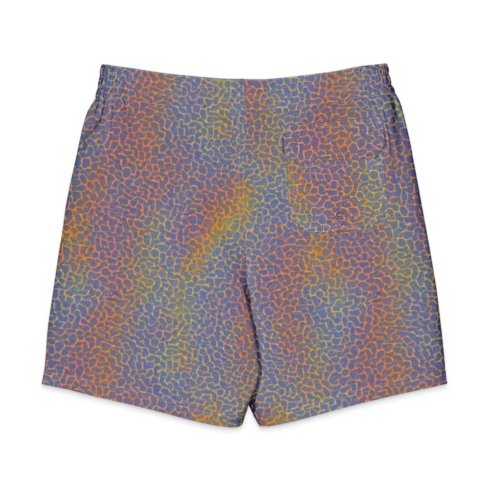Martian Gridlock on Men's Board Shorts — Back