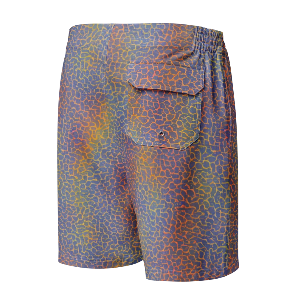 Martian Gridlock on Men's Board Shorts — Back