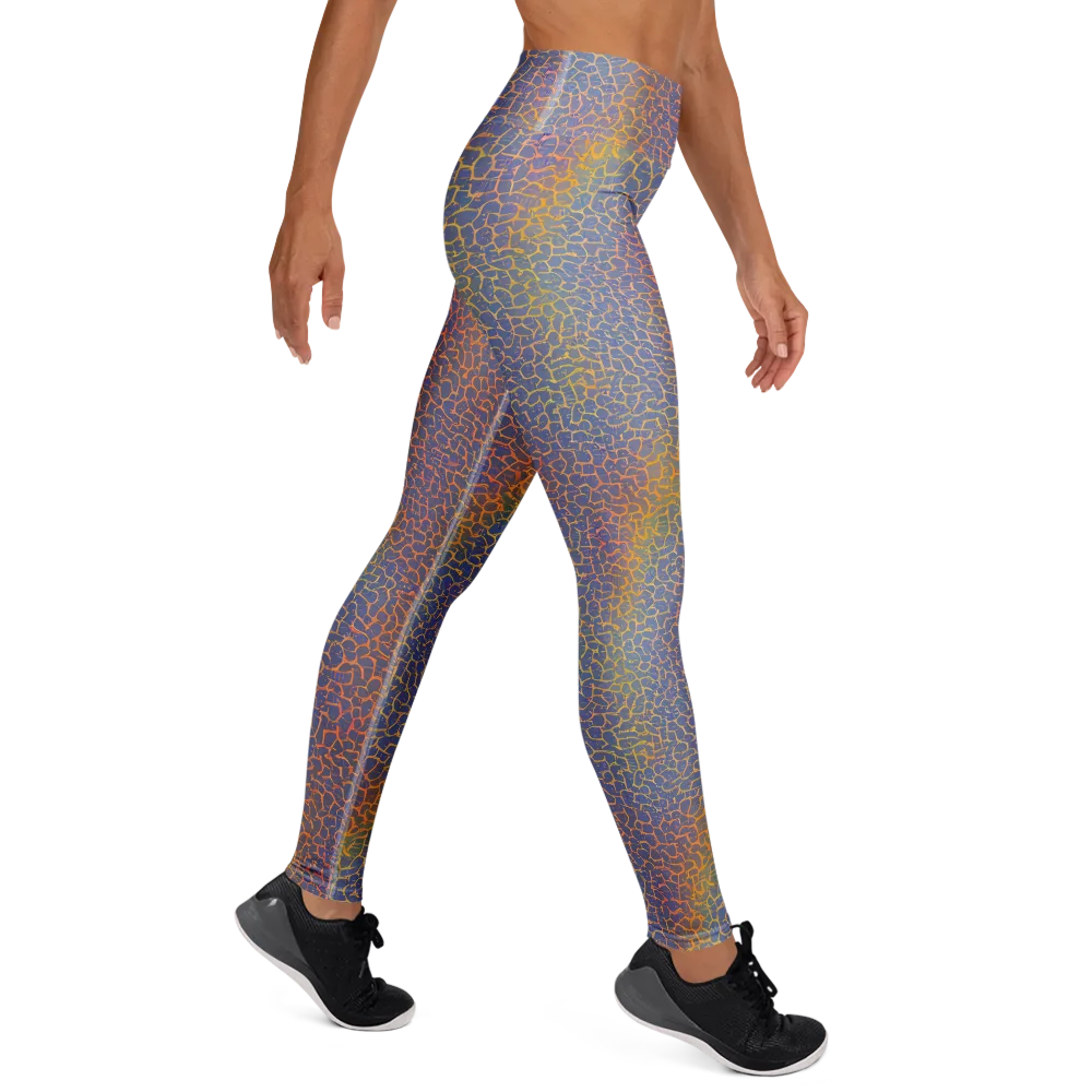 Martian Gridlock on Yoga Leggings — Right