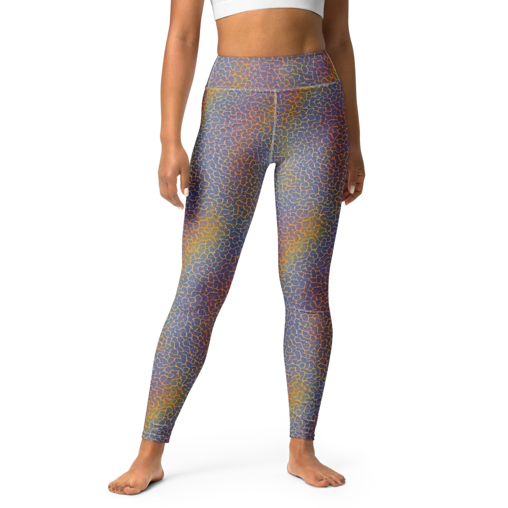 Martian Gridlock on Yoga Leggings — Front