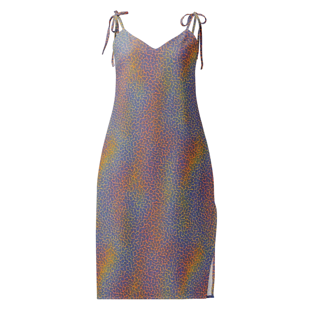 Martian Gridlock on Slip Dress — Front