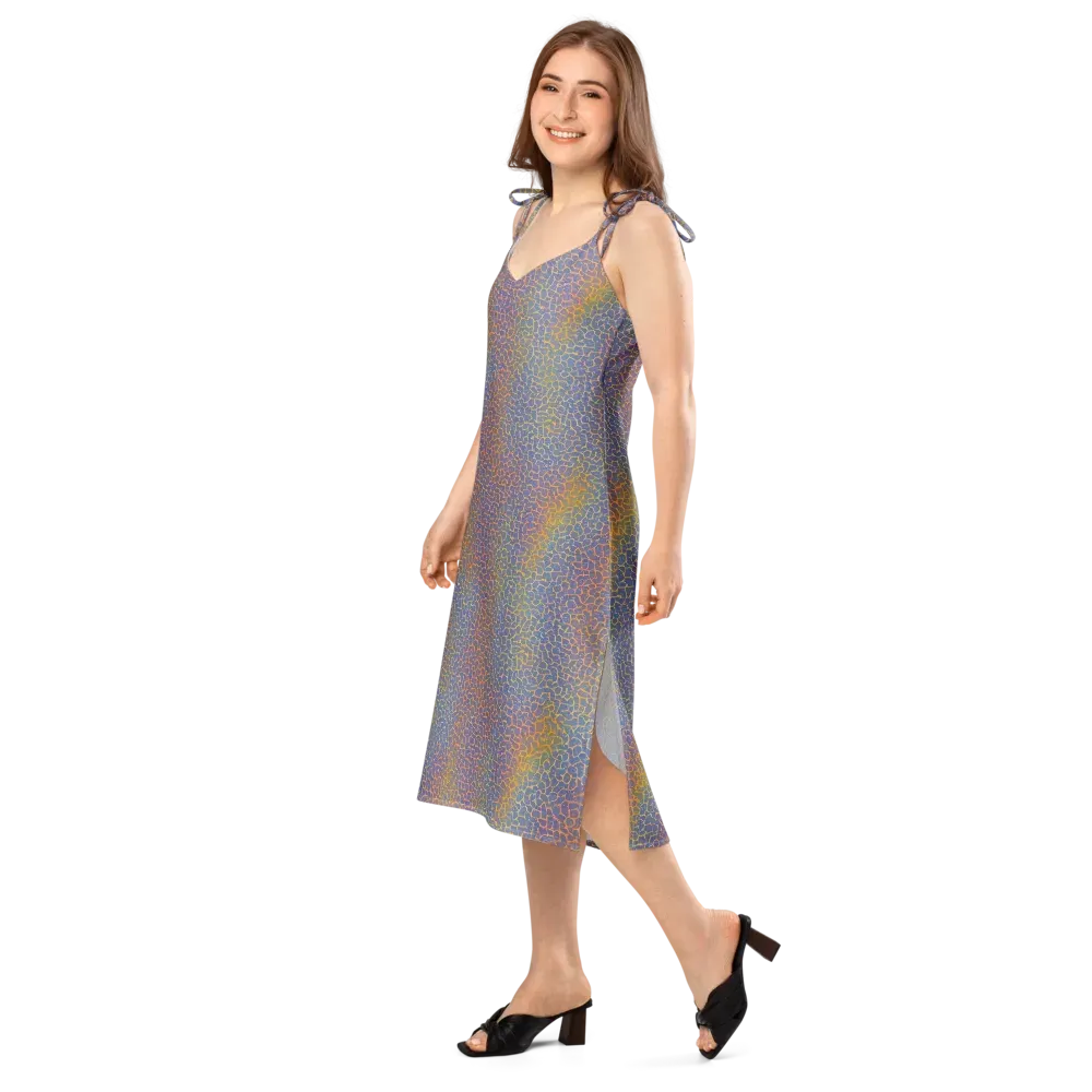 Martian Gridlock on Slip Dress — Left Front