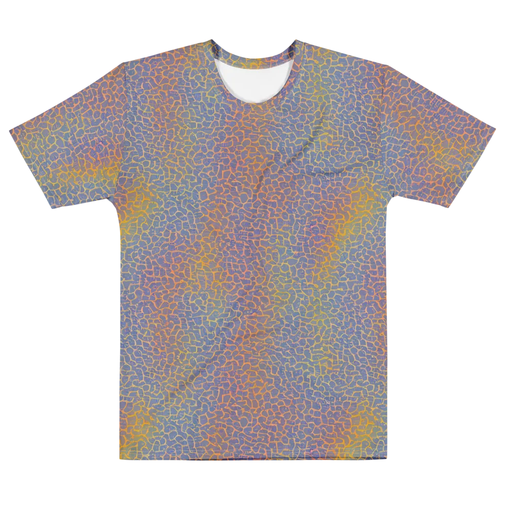 Martian Gridlock on Men's Cotton Crew Neck T-Shirt — Front