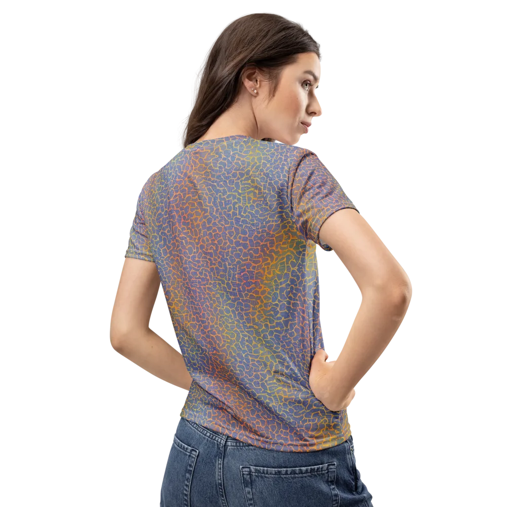 Martian Gridlock on Women's Crew Neck T-Shirt — Back
