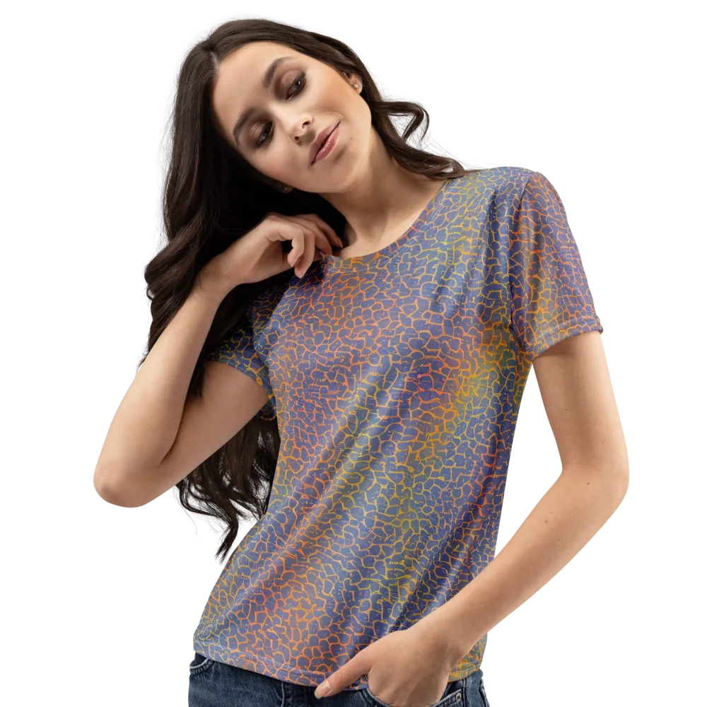 Martian Gridlock on Women's Crew Neck T-Shirt — Left Front