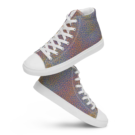 Martian Gridlock on a Women's High Top Canvas Shoes