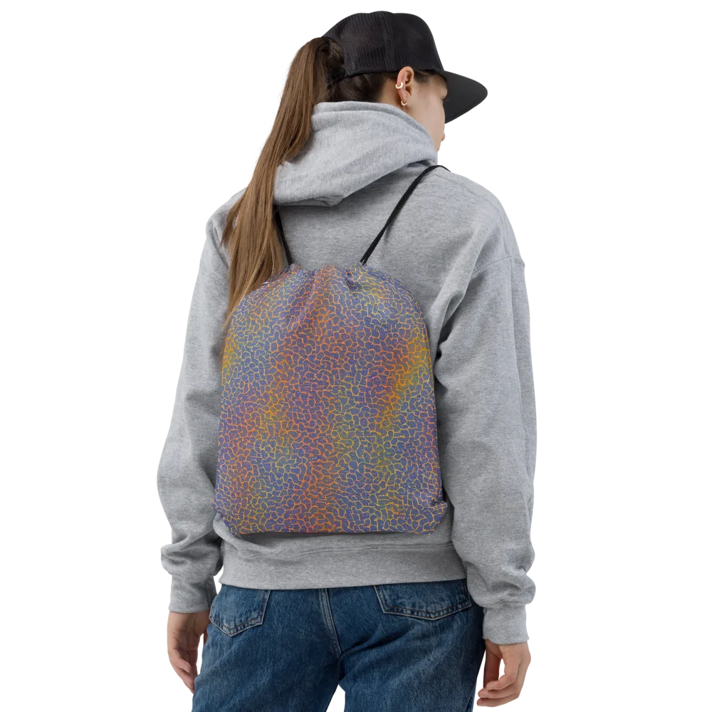 Martian Gridlock on Drawstring Bag — Front