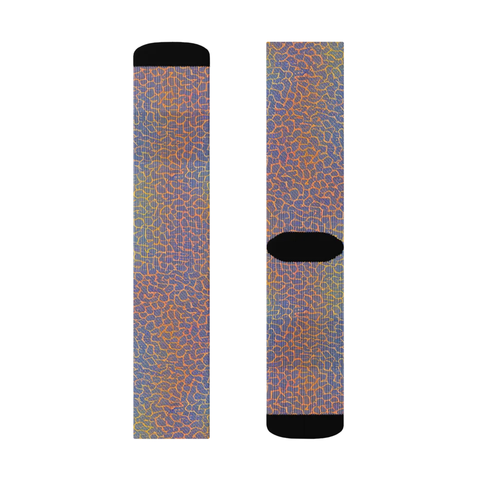 Martian Gridlock on Socks — Right Sock