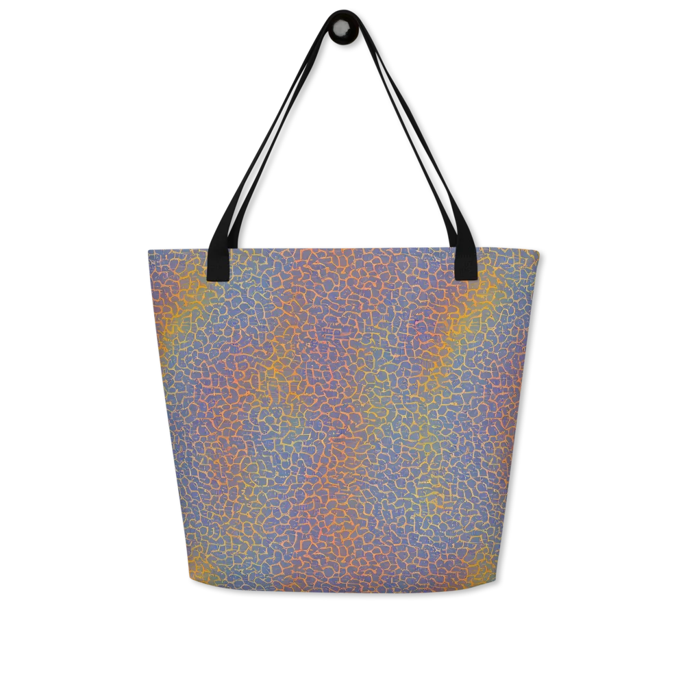 Martian Gridlock on Large Tote Bag W/ Pocket — Front