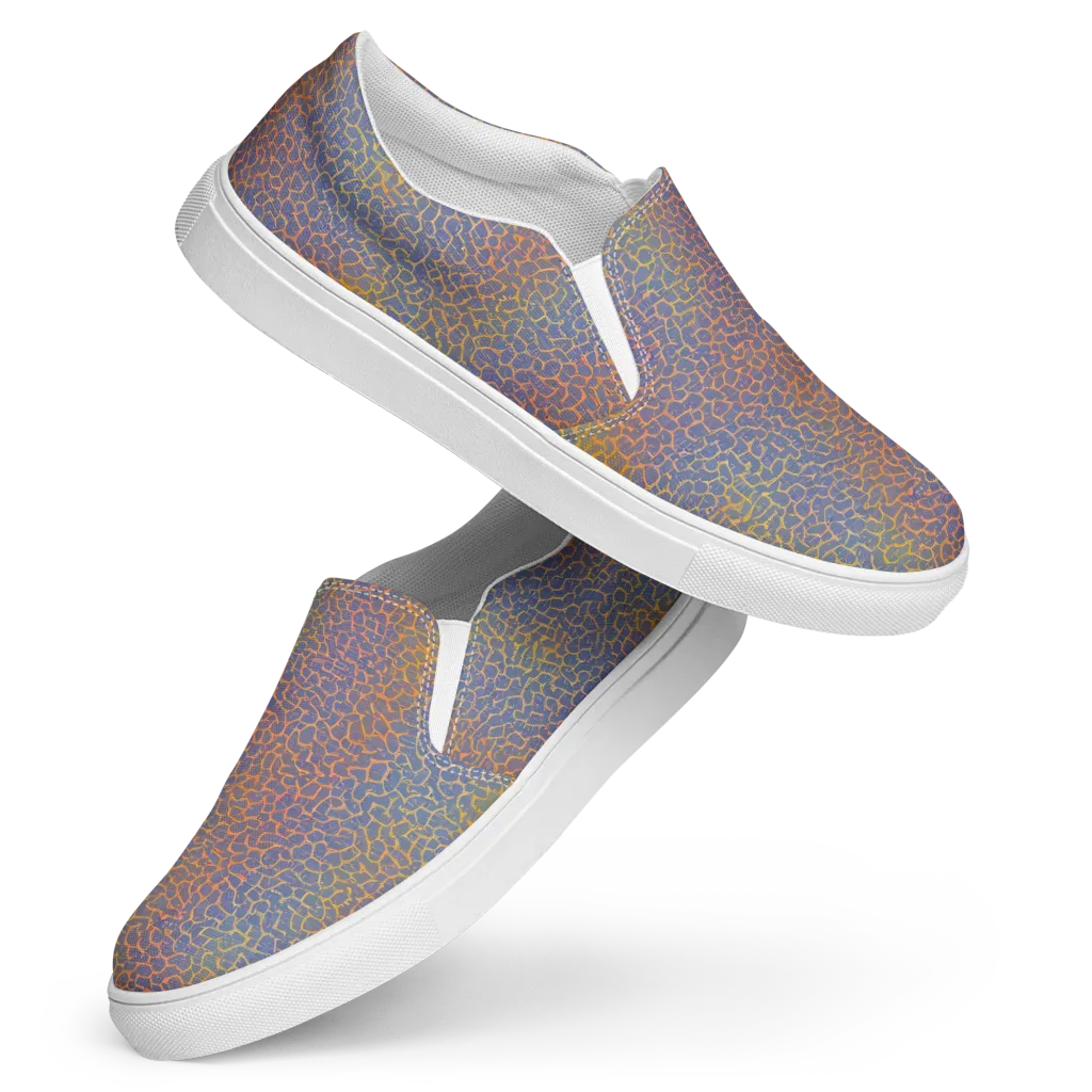 Martian Gridlock on Women's Slip-On Canvas Shoes — Front