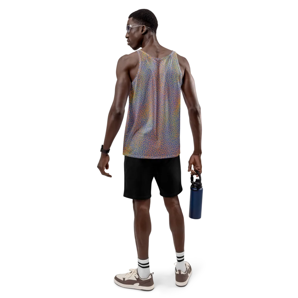 Martian Gridlock on Men's Tank Top — Back